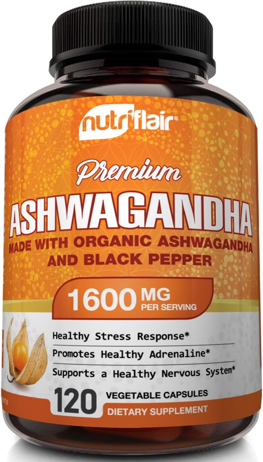 NutriFlair Organic Ashwagandha Capsules - 180  capsules