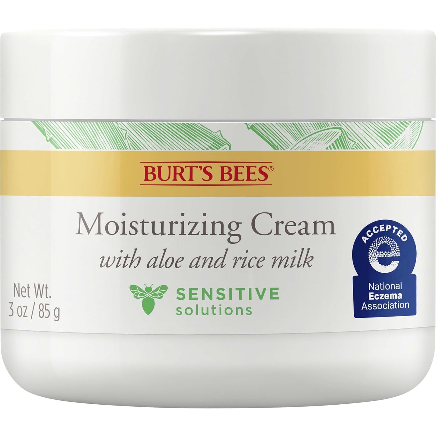 Burt's Bees Sensitive Moisturizing Cream, With Aloe Vera and Rice Milk,3 oz