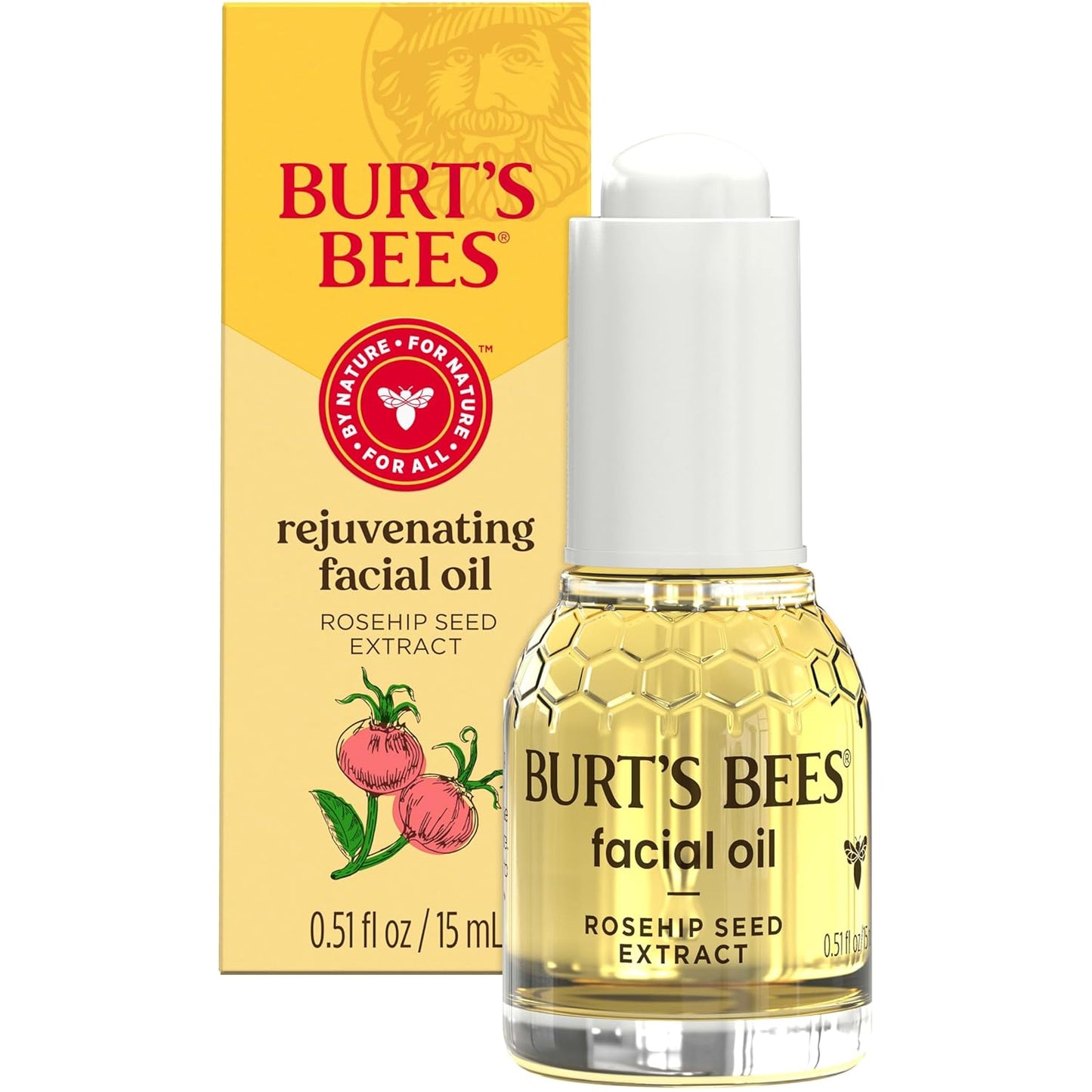 Burt's Bees Gua Sha Face Oil With Rosehip Seed Extract,0.51 fl. oz.