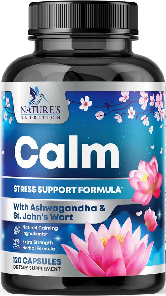 Nature's Nutrition Calm & Stress Support Supplement - 120 Capsules