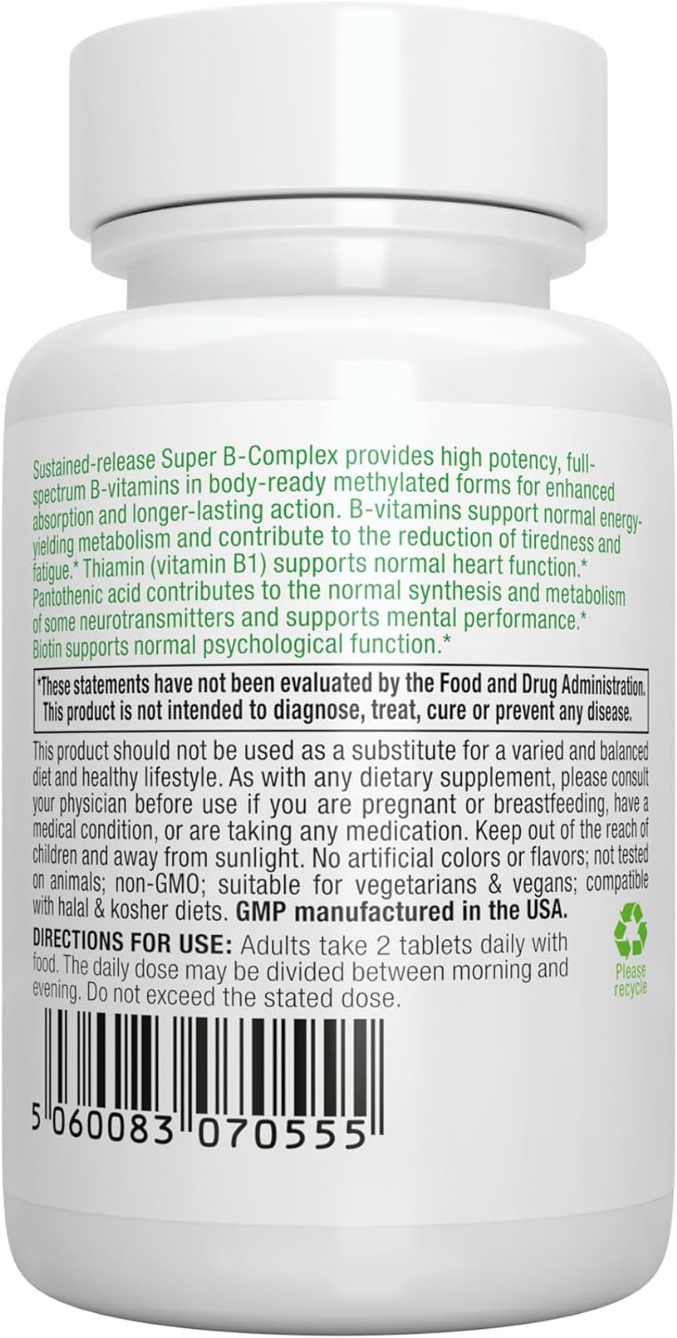 Super B-Complex – Methylated Sustained Release 60 tablets