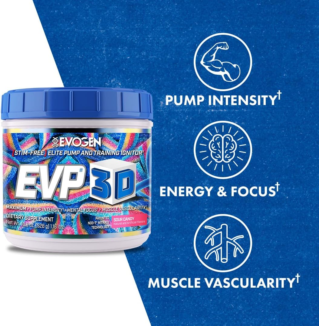 Evogen EVP-3D Sour Candy Powder , Extreme Pre-Workout Ignitor