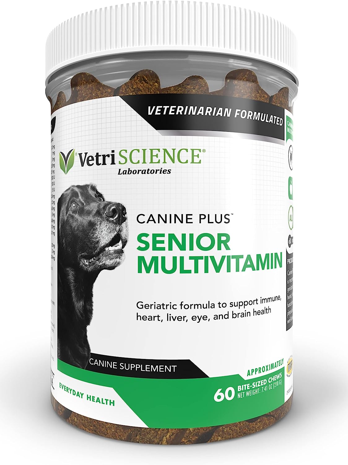 VETRISCIENCE Canine Plus MultiVitamin for Senior Dogs -  60 Chews