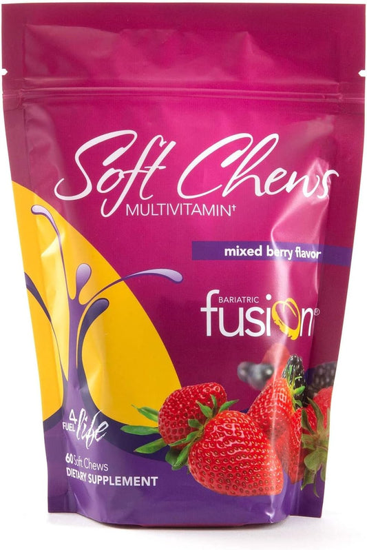 Bariatric Fusion Bariatric Multivitamin Soft Chew  Mixed Berry Fruit Flavor Chewy - 60 Count