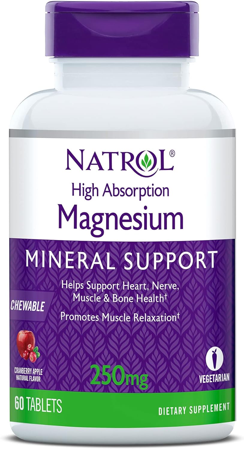 Natrol High Absorption Magnesium Chew Tablets,  60 Count