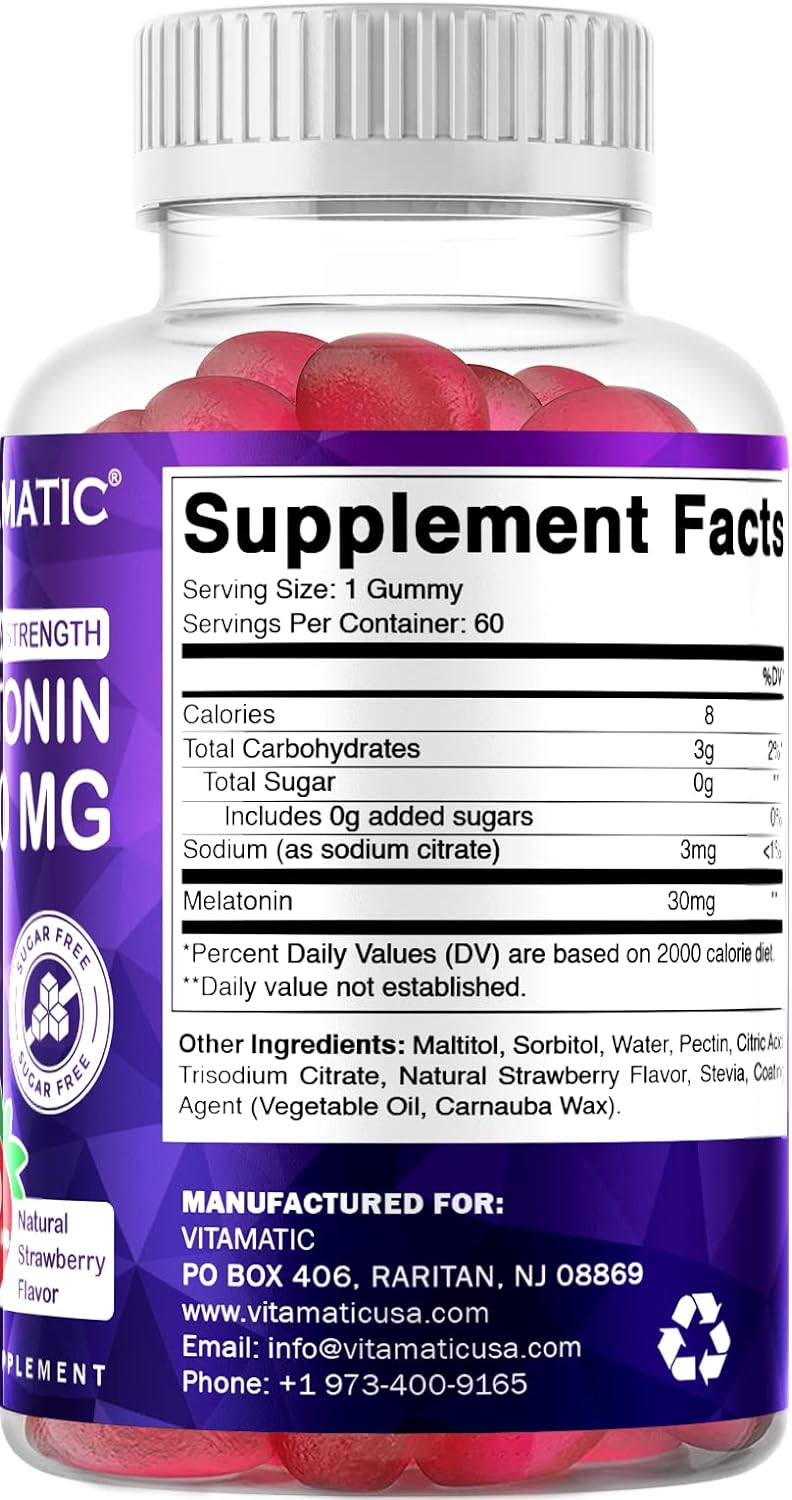 Vitamatic Sugar Free Melatonin 60 Gummies