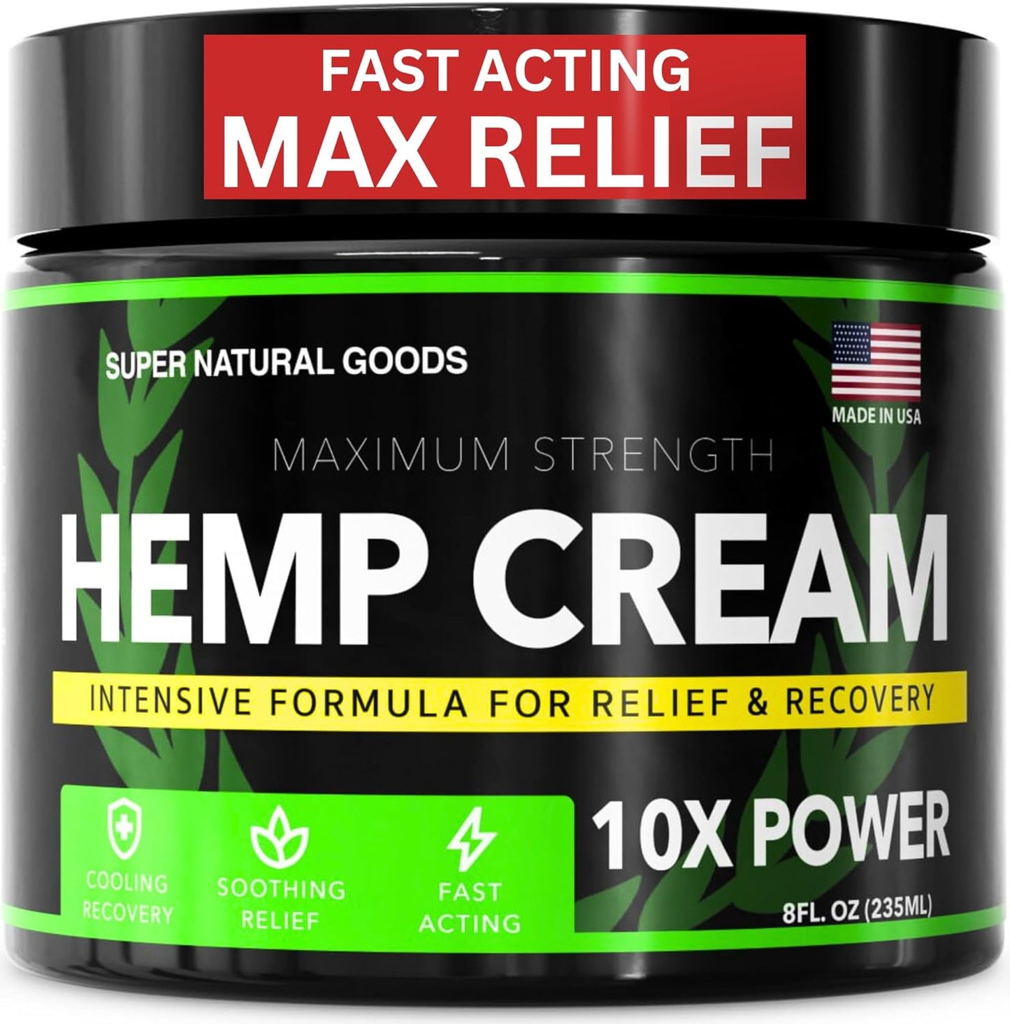 Hemp Cream Maximum Strength (8oz) Soothe Discomfort