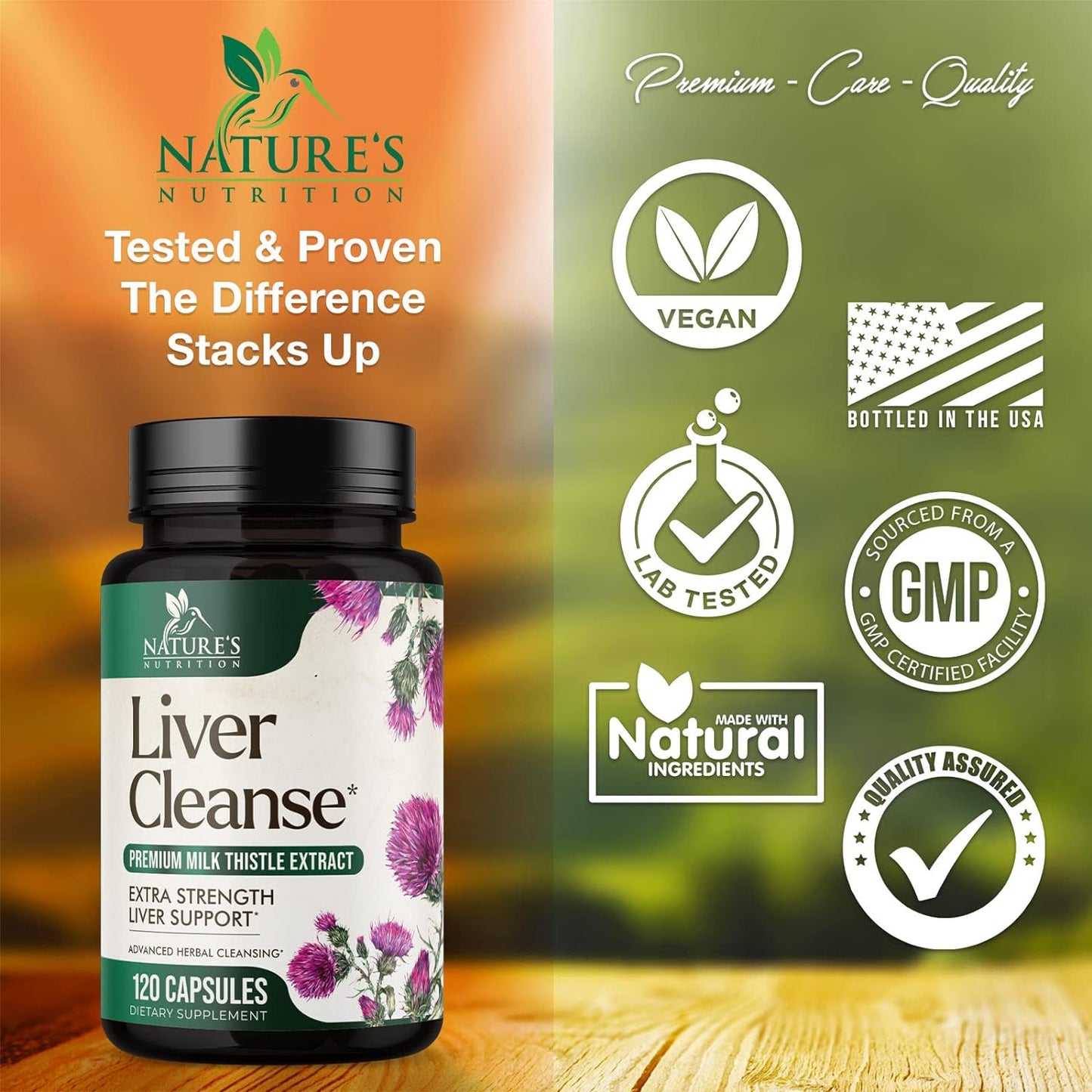 Liver Cleanse Detox & Repair Formula - Herbal Liver Support Supplement - 120 Capsules