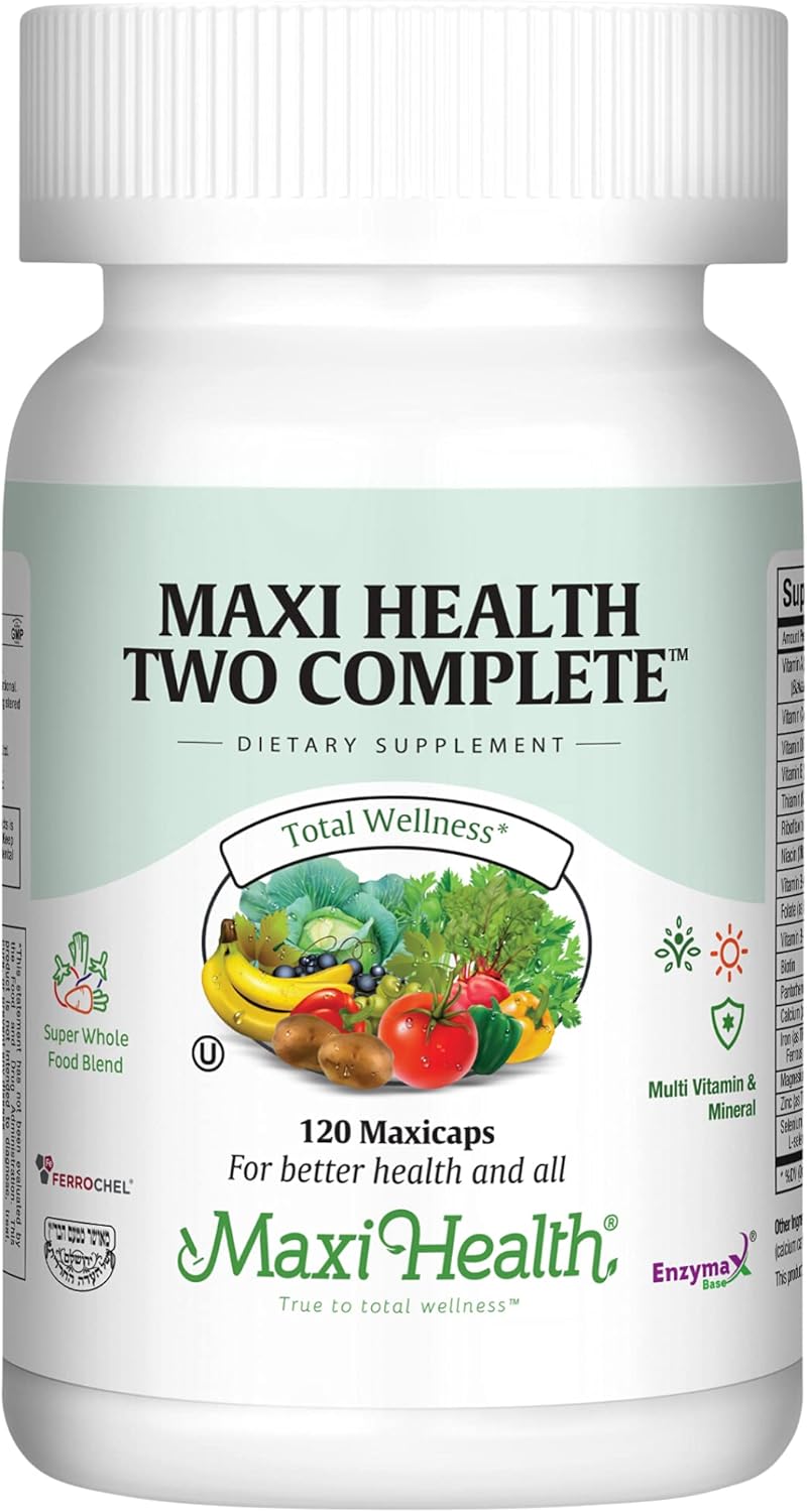 Maxi Health Two Complete - Multivitamins and Minerals - Full Potency - 120 Capsules