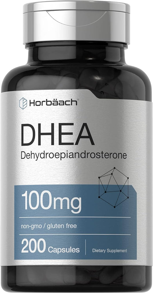 DHEA 200 Capsules   Non-GMO, Gluten Free Supplement by Horbaach