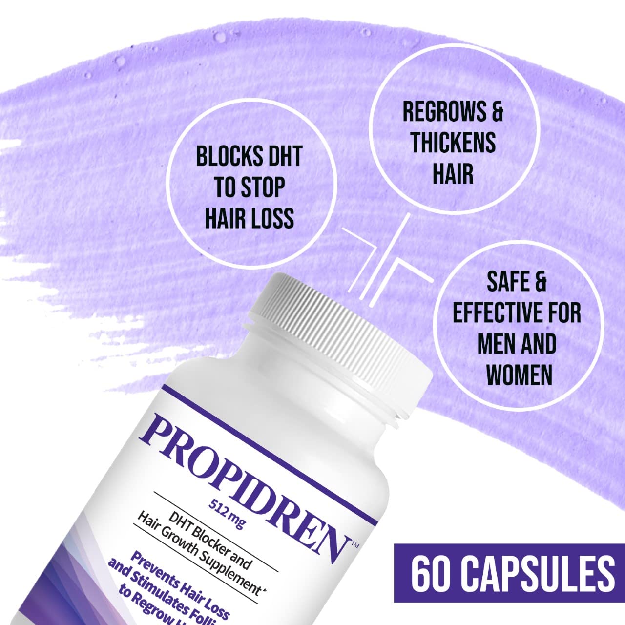 Propidren by HairGenics - DHT Blocker & Hair Growth 60 Capsules