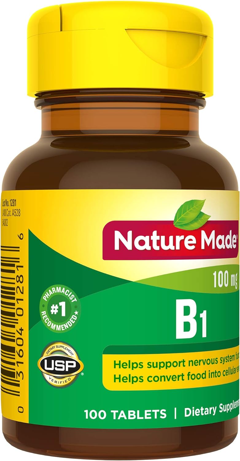 Nature Made Vitamin B1 100 mg  100 Tablets