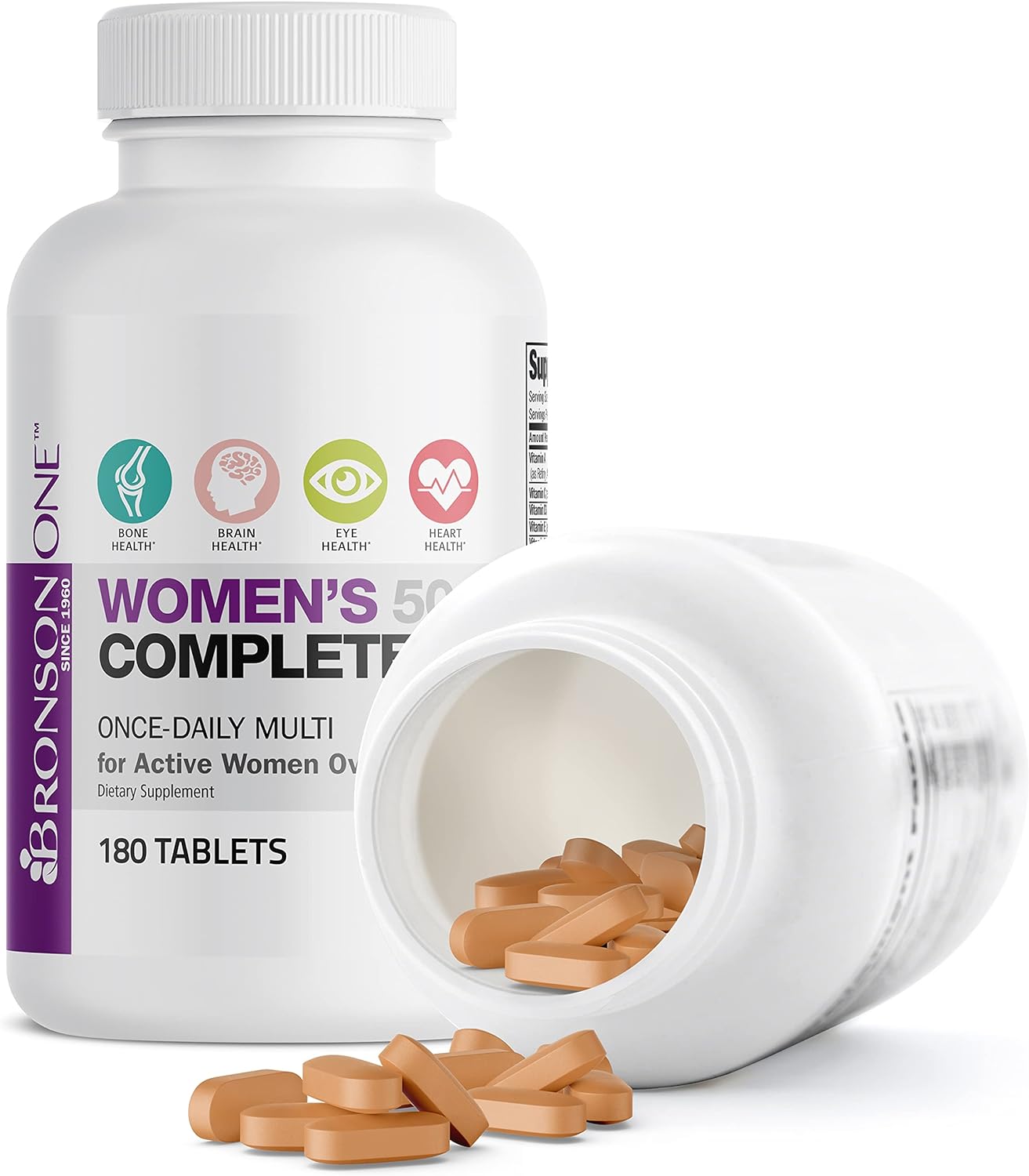 Bronson ONE Daily Women’s 50+ Complete Multivitamin Multimineral, 180 Tablets