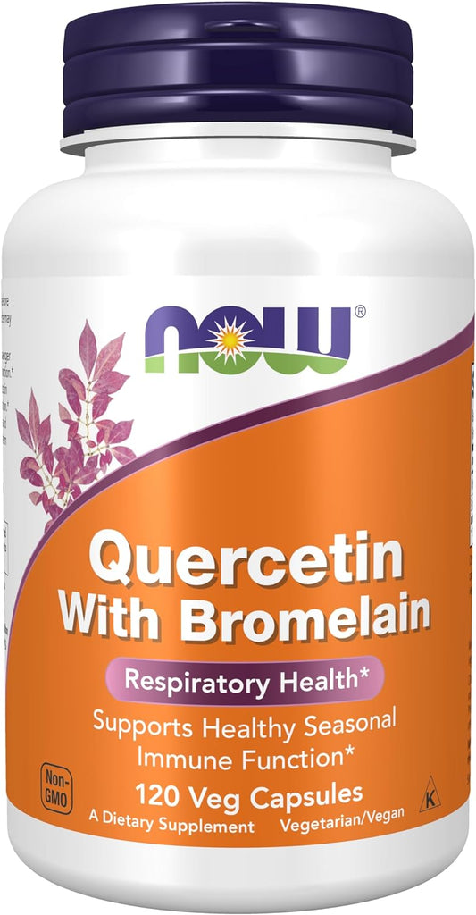 NOW Supplements, Quercetin with Bromelain, Balanced Immune System, 120 Veg Capsules