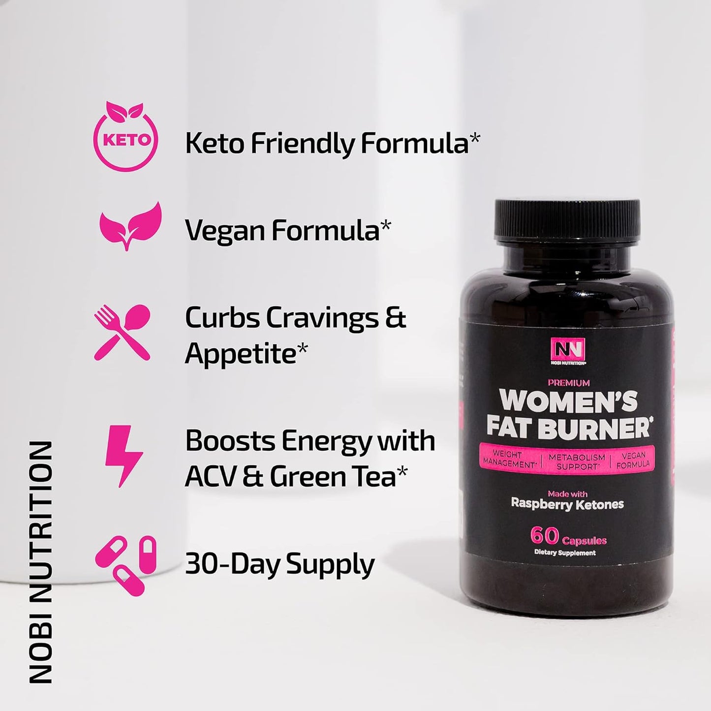 Fat Burner For Women Metabolism Booster & Weight Loss Support 60 Capsules