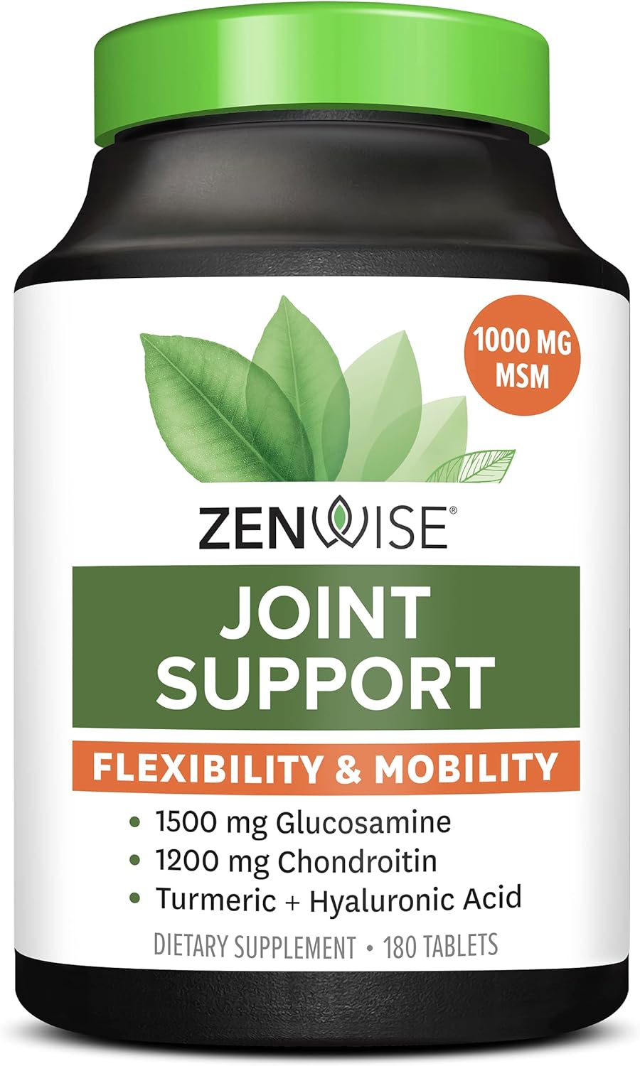 Zenwise Glucosamine Chondroitin MSM - Joint Support Supplement 180 suplmwnts