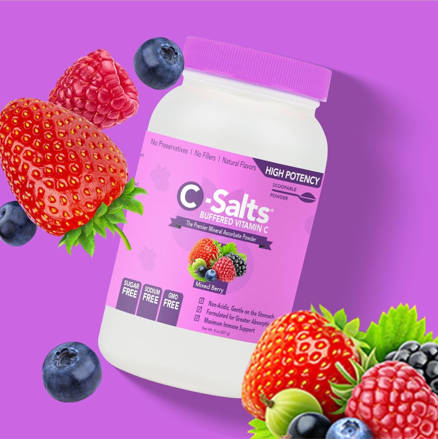 C-Salts Buffered Vitamin C Powder 8oz