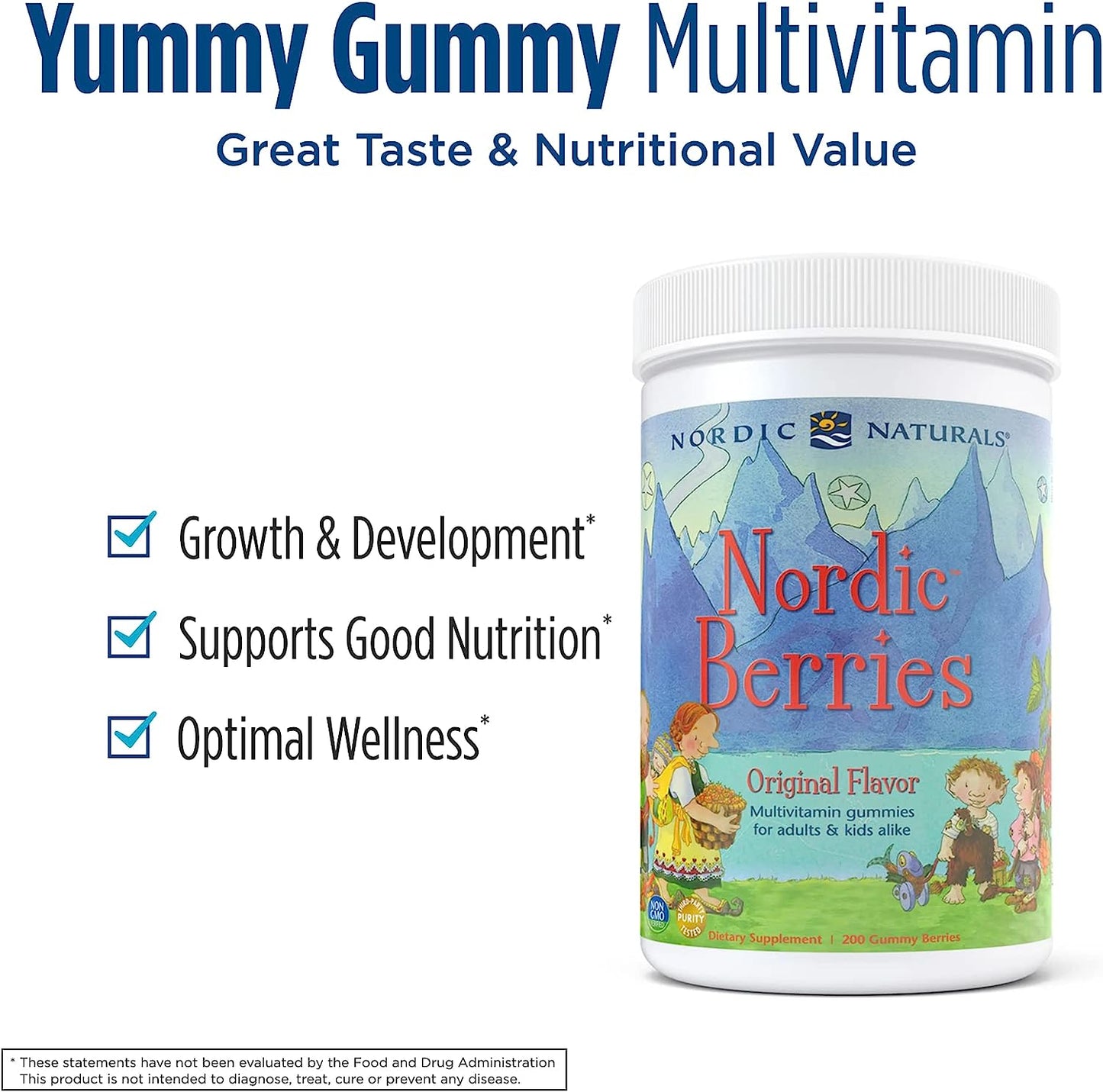 Nordic Naturals Nordic Berries, Citrus - 200 Gummy Berries