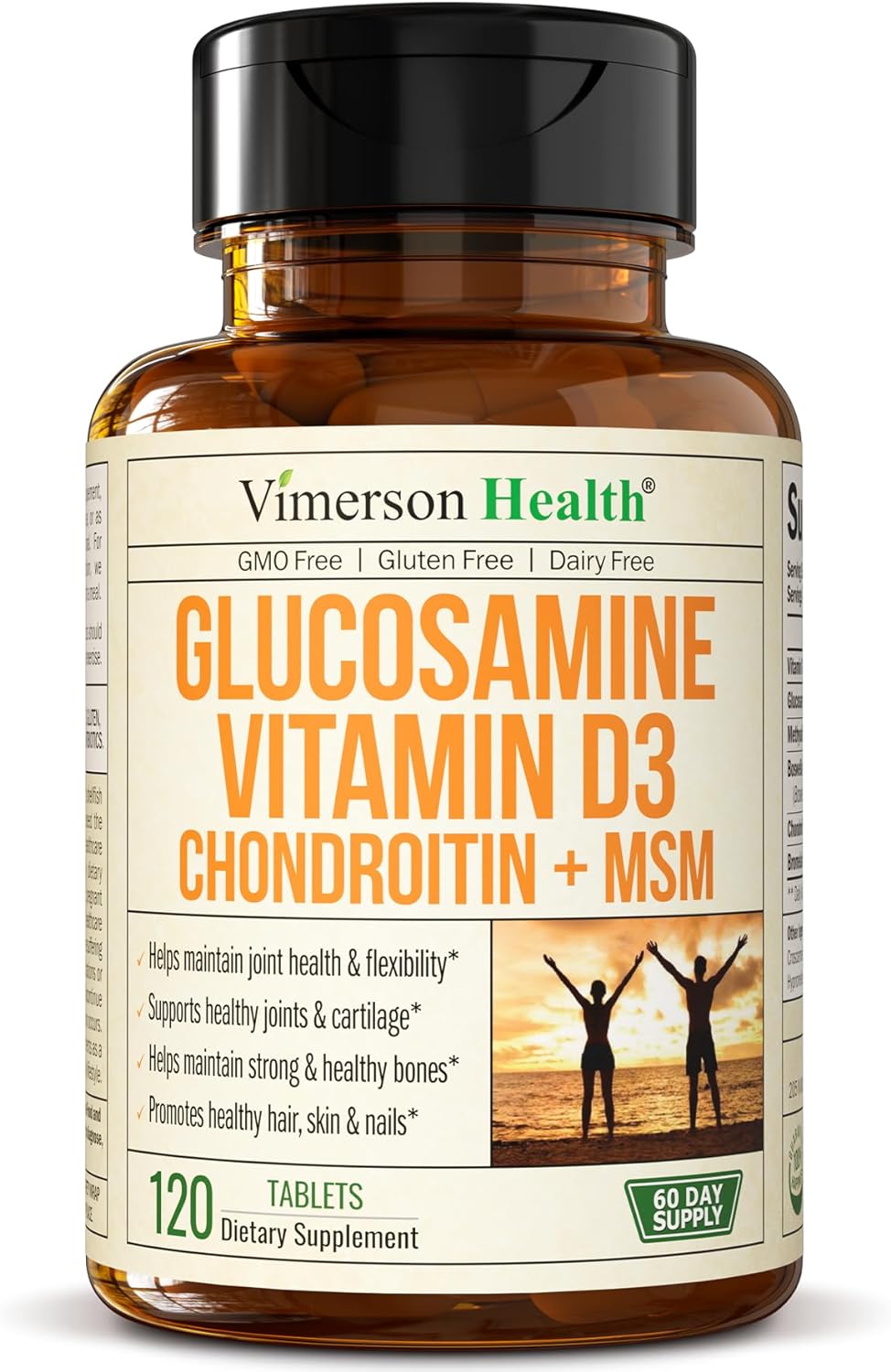 Glucosamine Chondroitin with Vitamin D3, Boswellia, MSM & Bromelain - Joint Health Supplement -120 Tablets