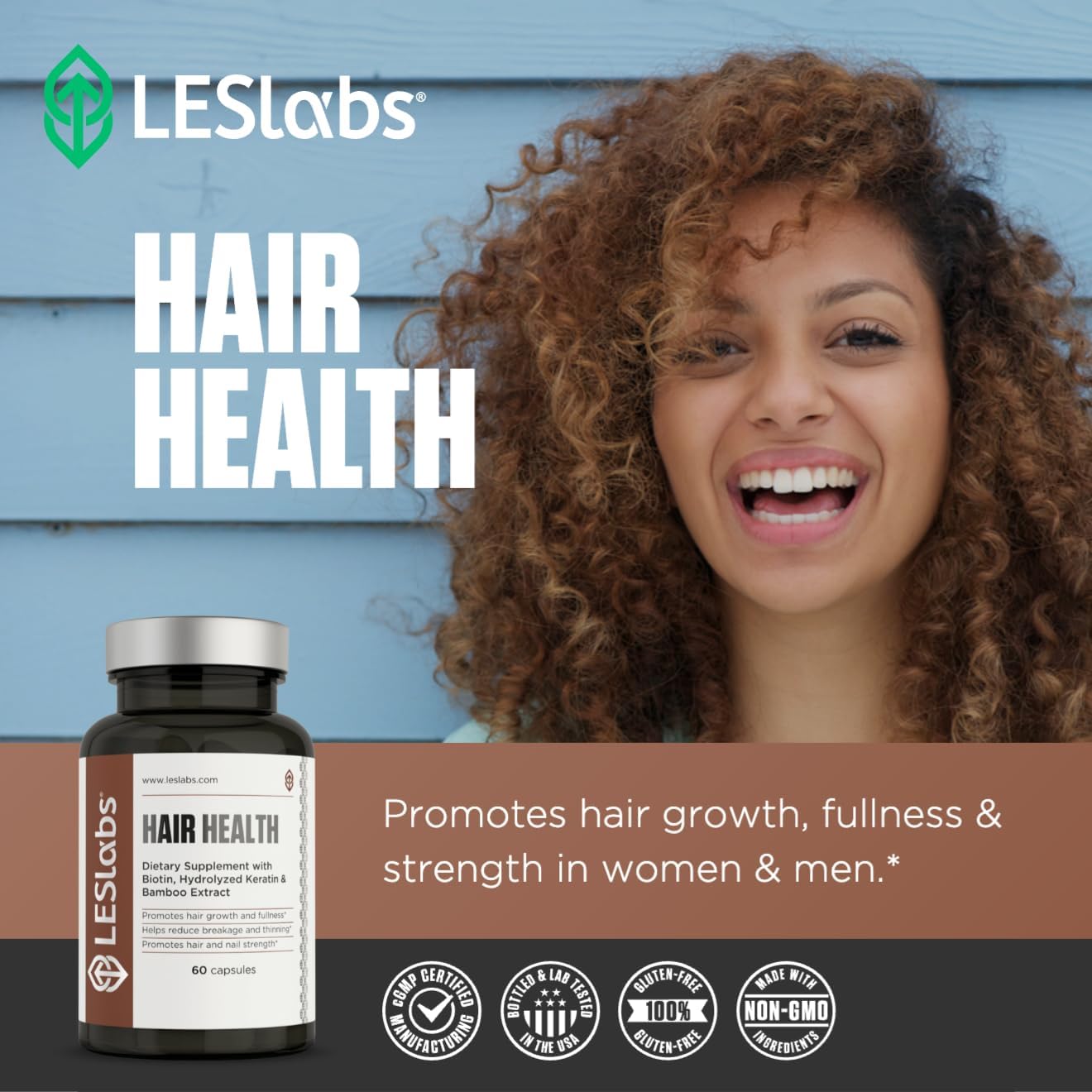 LES Labs Hair Health – Hair Growth & Nails Supplement,60 Capsules