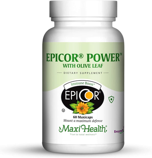 Epicor Power by Maxi Health: EpiCor with Olive Leaf Extract   - 60 capsules