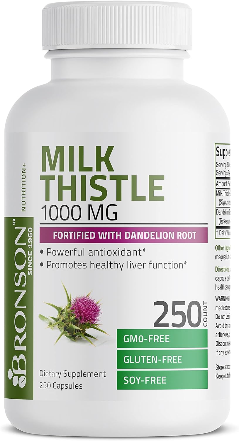 Bronson Milk Thistle Root Liver Health Support 250 Capsules