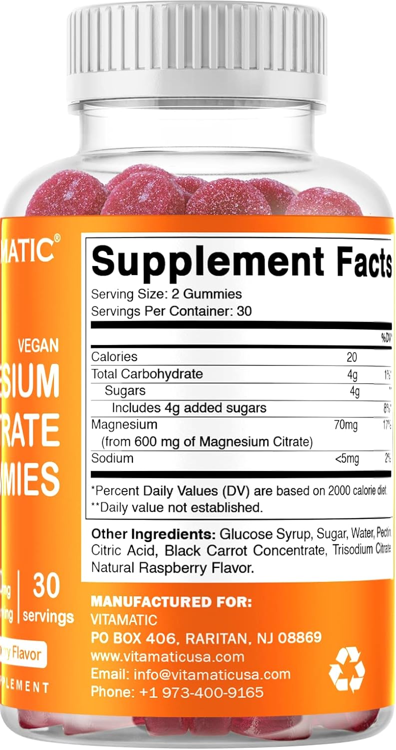 Vitamatic Magnesium Citrate 60 Gummies