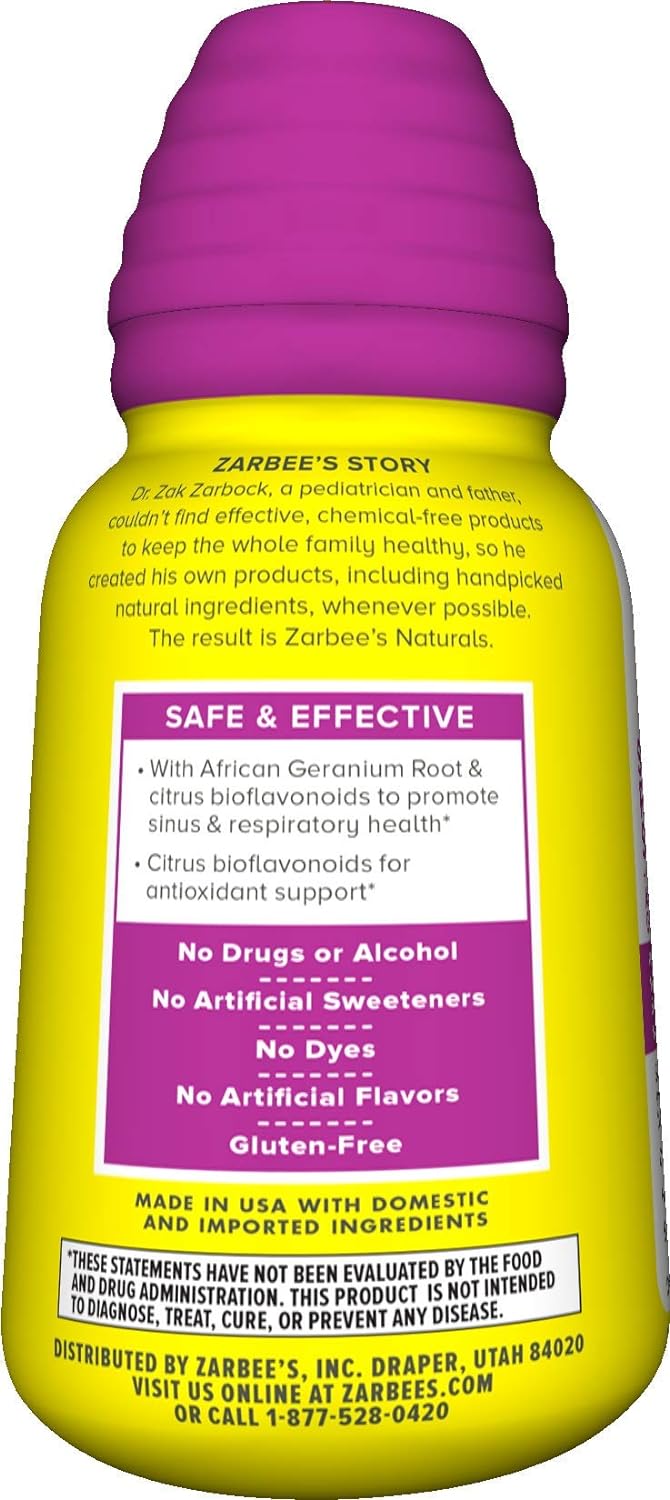 Zarbee's Children's Sinus & Respiratory Support Liquid