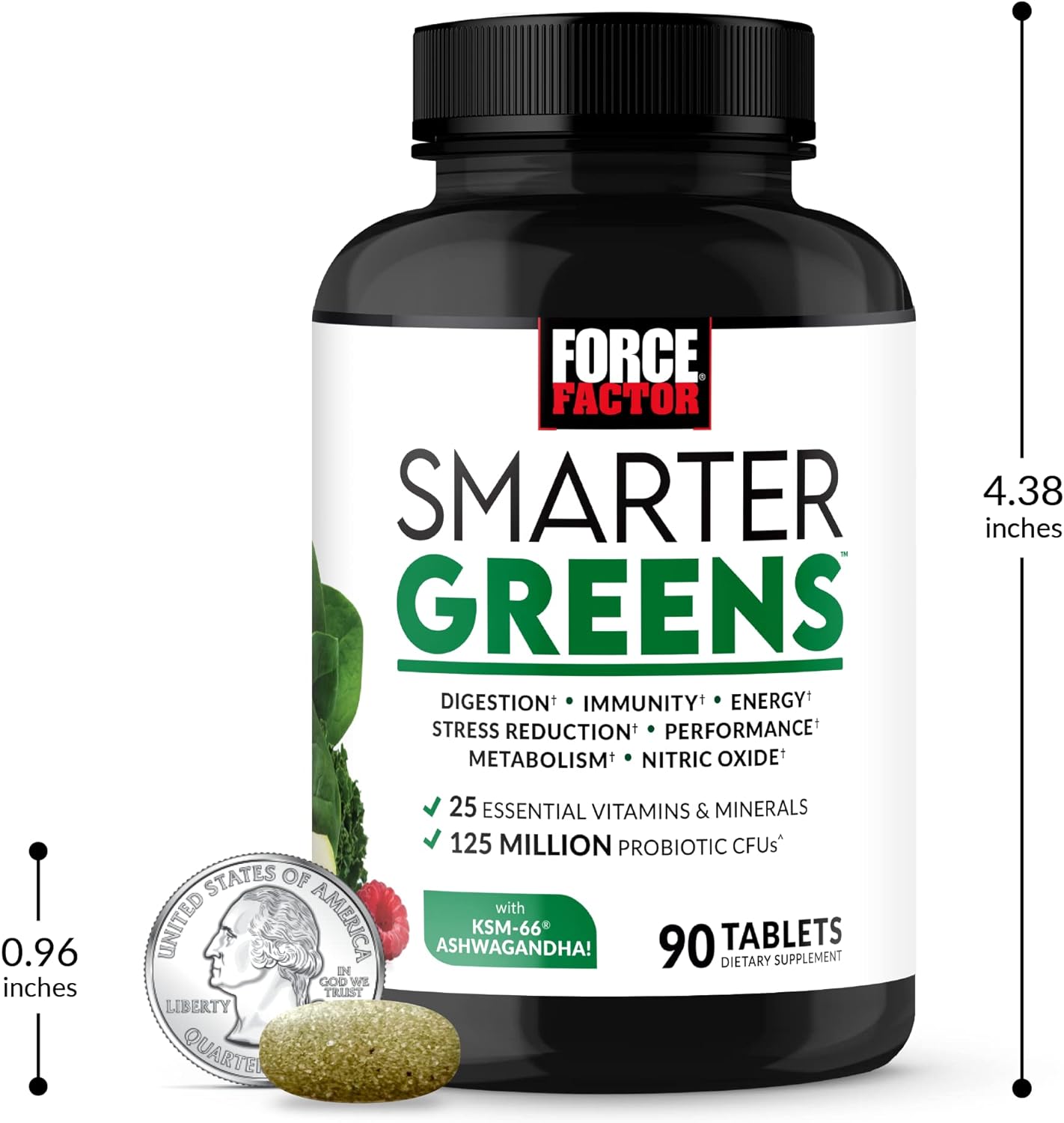 FORCE FACTOR Smarter Greens Tablets, 90 Tabltes