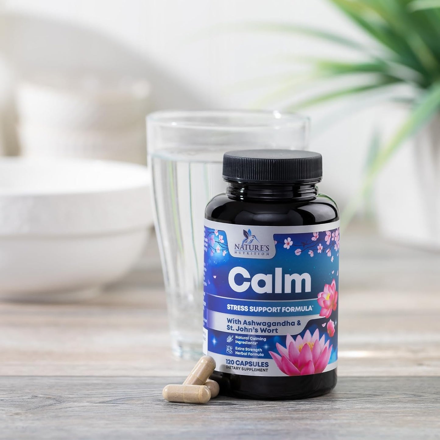 Nature's Nutrition Calm & Stress Support Supplement - 120 Capsules