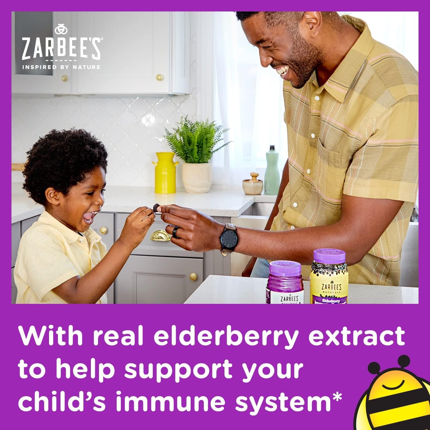 Zarbee's Elderberry Gummies for Kids with Vitamin C  42 Count