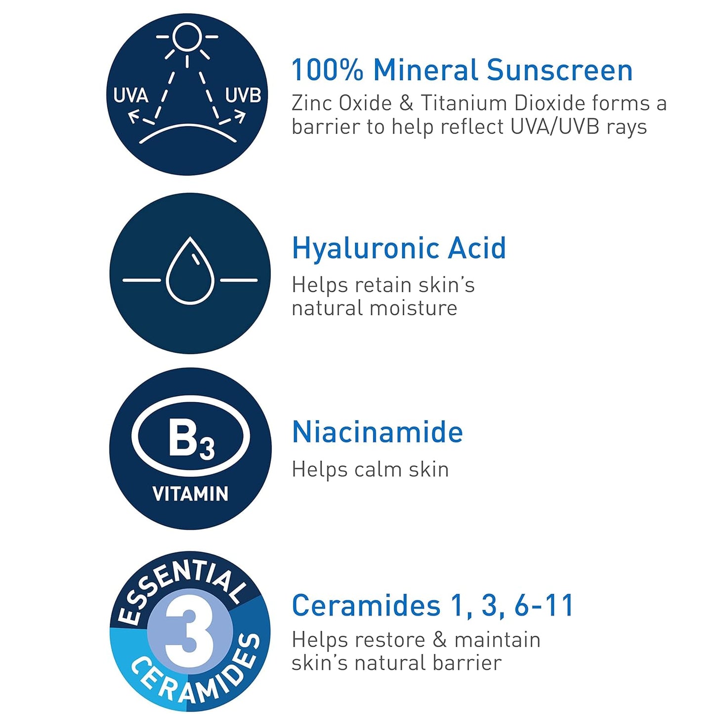 CeraVe  Mineral Sunscreen Face Sunscreen with Zinc Oxide & Titanium Dioxide