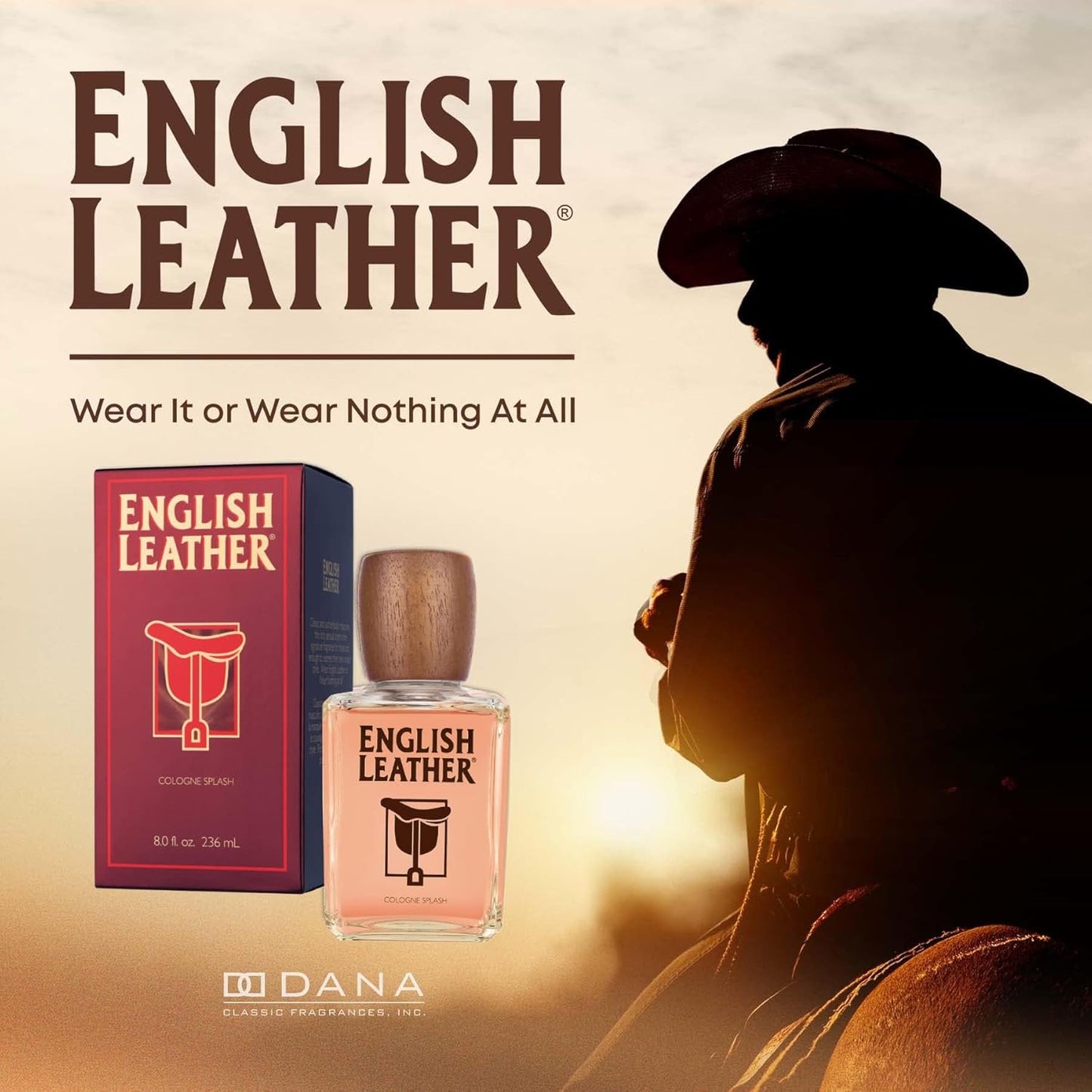 Dana English Leather Cologne for Men 8 Oz