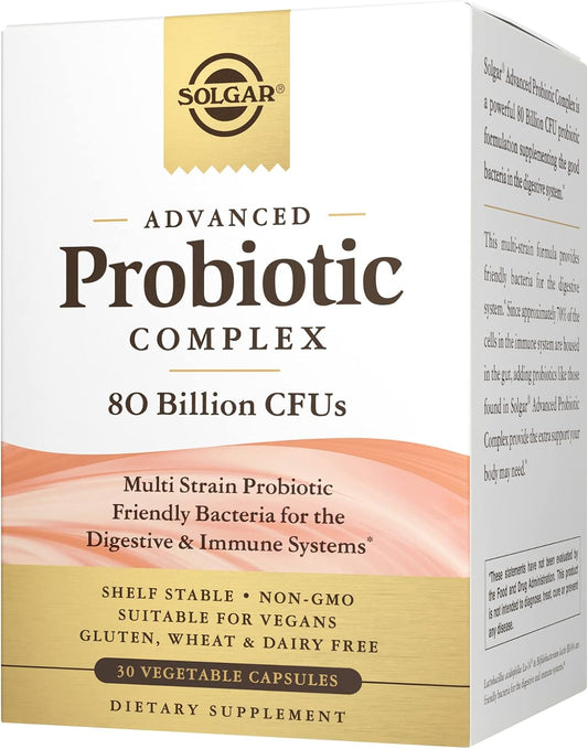 Solgar Advanced Probiotic Complex, 30 Vegetable Capsules