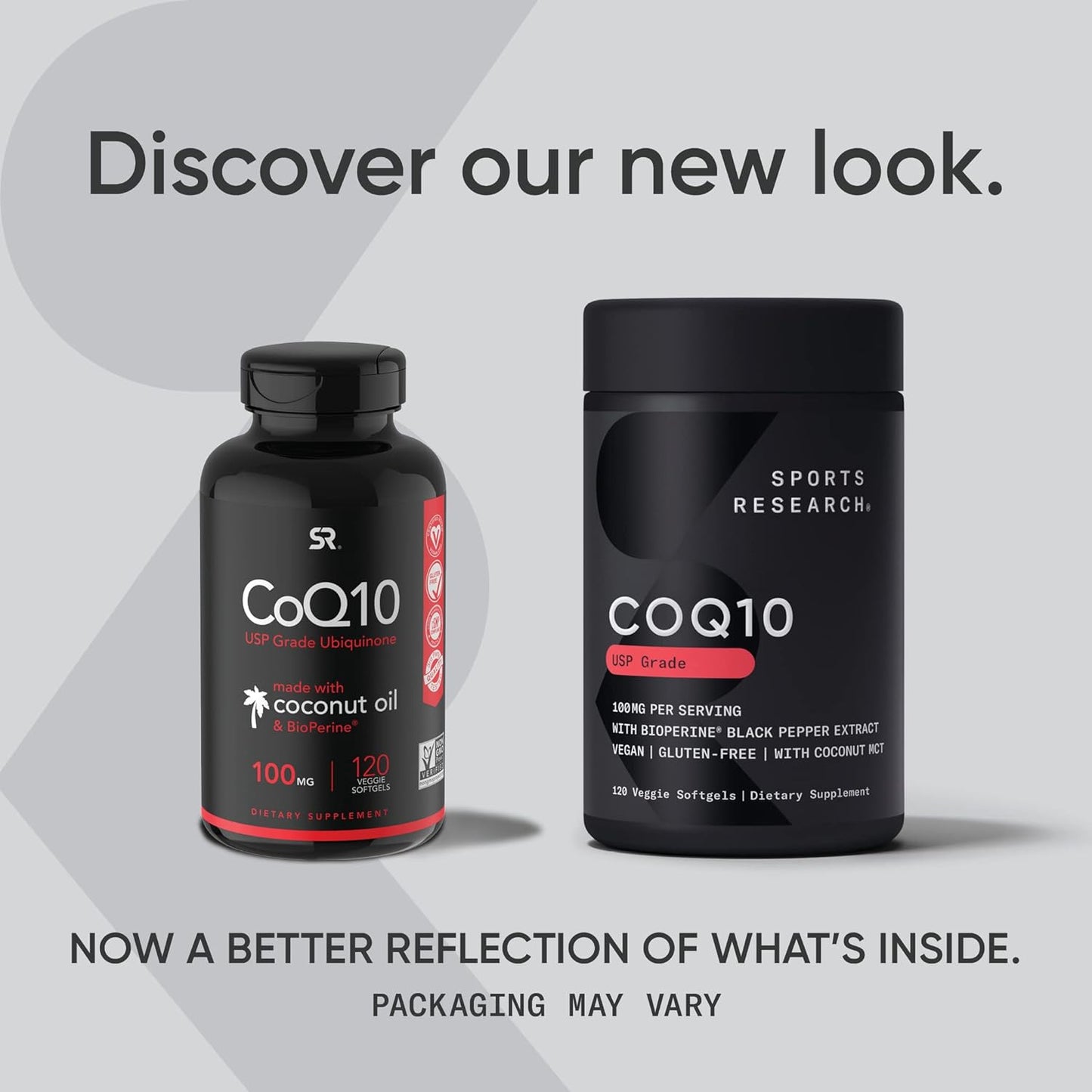 Sports Research CoQ10 Enhanced w/Coconut Oil & Bioperine 120 Veggie Softgels