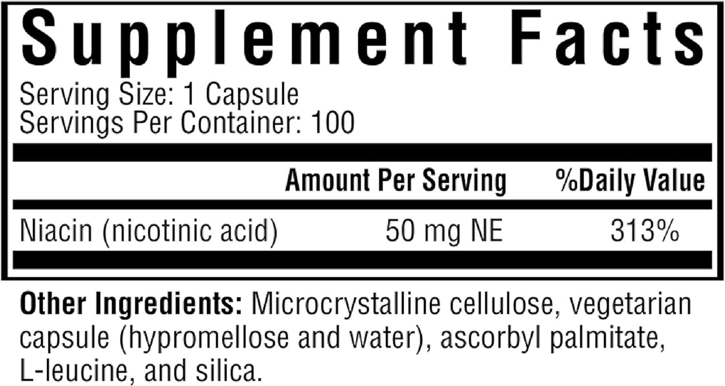 Seeking Health Niacin - 50 mg, 100 Capsules