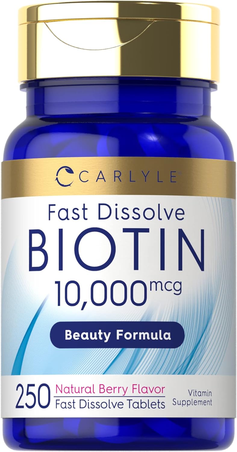 Carlyle Biotin 10000mcg 250 Fast Dissolve Tablets