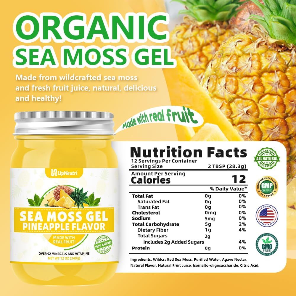 UPNEUTRI Sea Moss Gel Pineapple Flavored