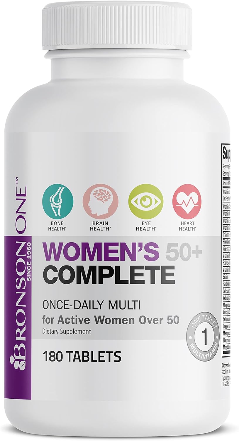 Bronson ONE Daily Women’s 50+ Complete Multivitamin Multimineral, 180 Tablets