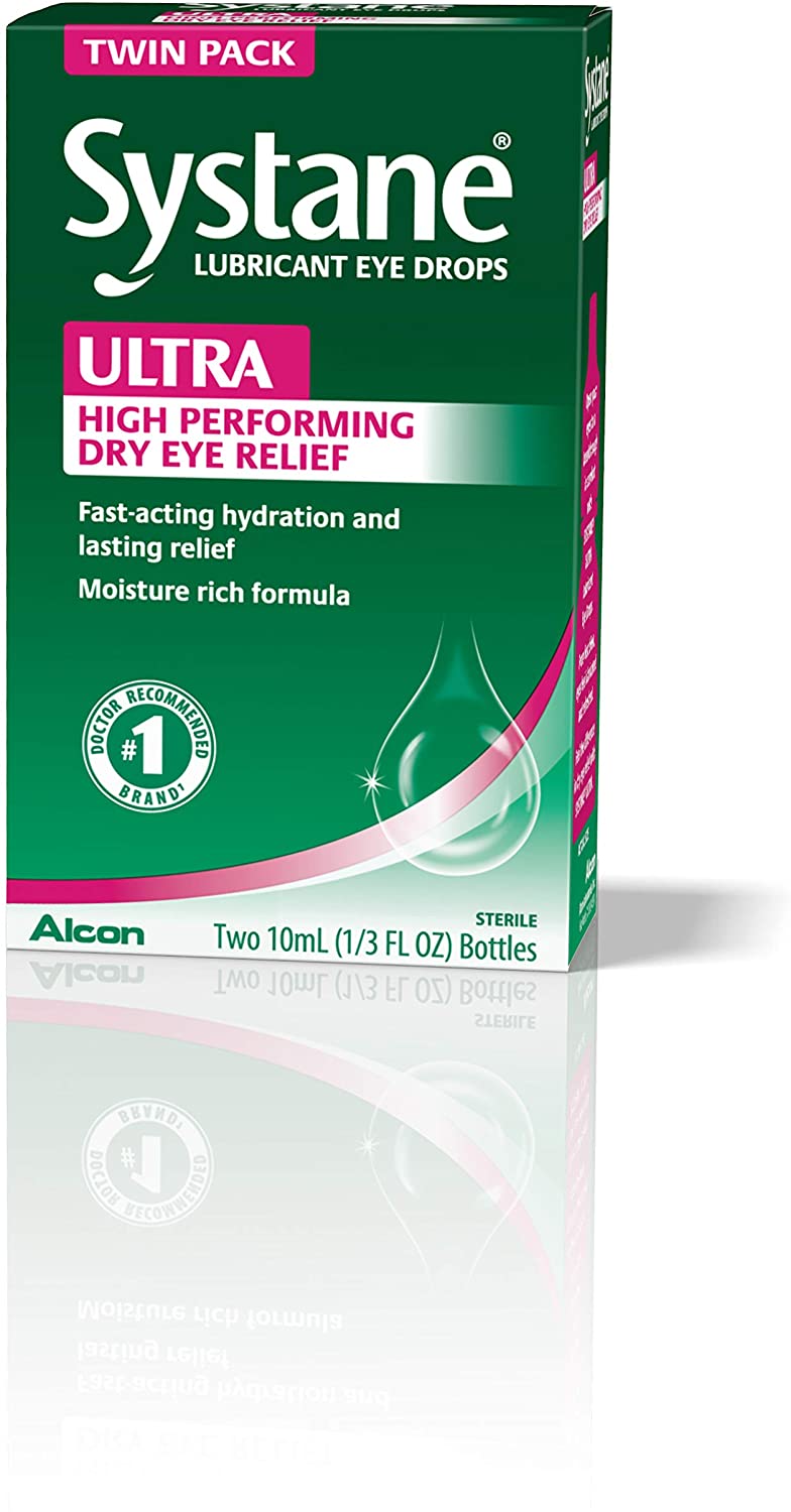 Systane Ultra High Performance Lubricant Eye Drops, Twin Pack 20 ml (Pack of 2)