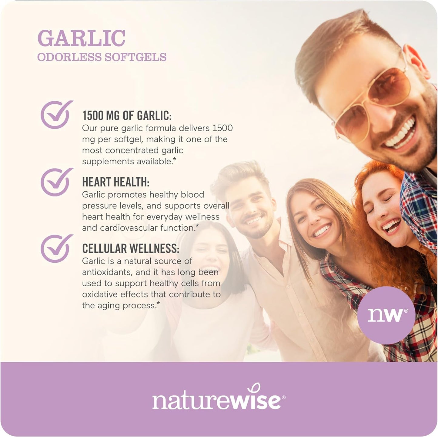 NatureWise Garlic Odorless Softgels  60 Count