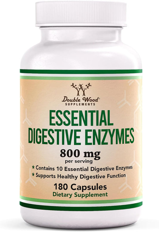 Digestive Enzymes - 800mg Blend of All 10 Most Essential Digestive and Pancreatic