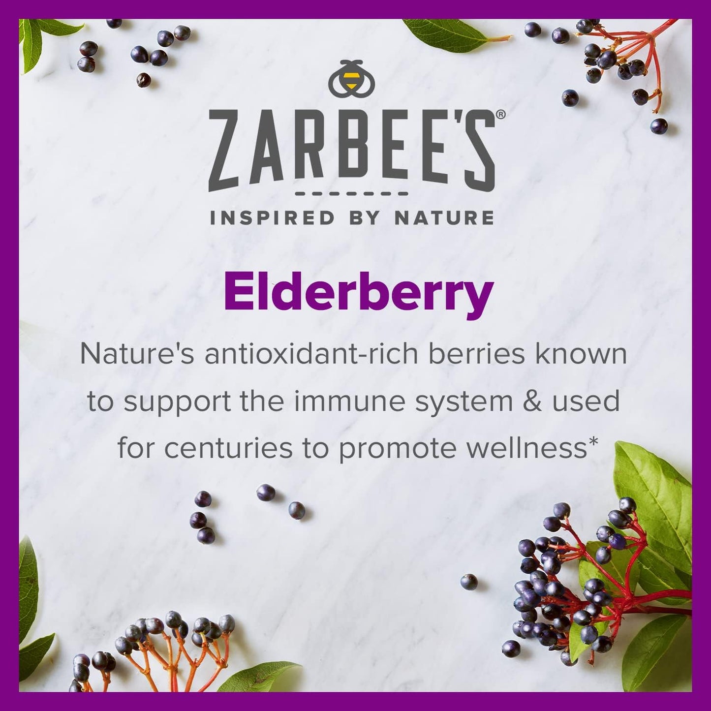 Zarbee''s Adult Elderberry Immune Support Gummies, Berry 60 count