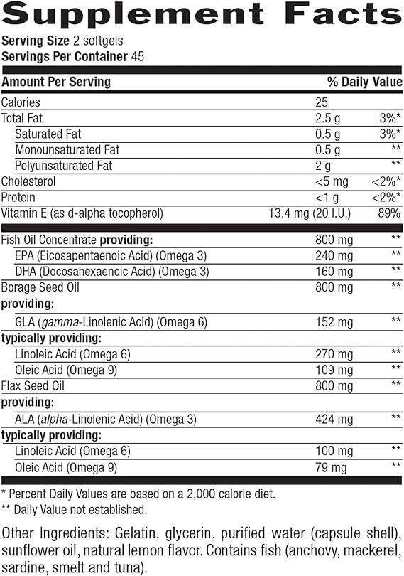 Country Life Omega 3-6-9, Ultra Concentrated, Supports Cardiovascular & Brain Health