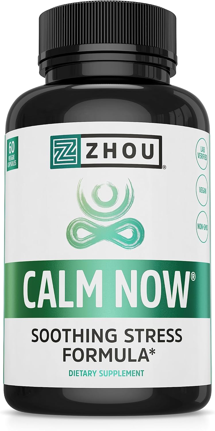 Zhou Calm Now Soothing Support with B Vitamins 60 VegCaps