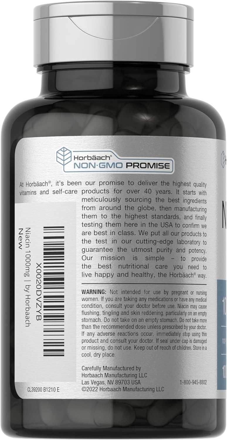 Niacin Vitamin B3 100 Capsules