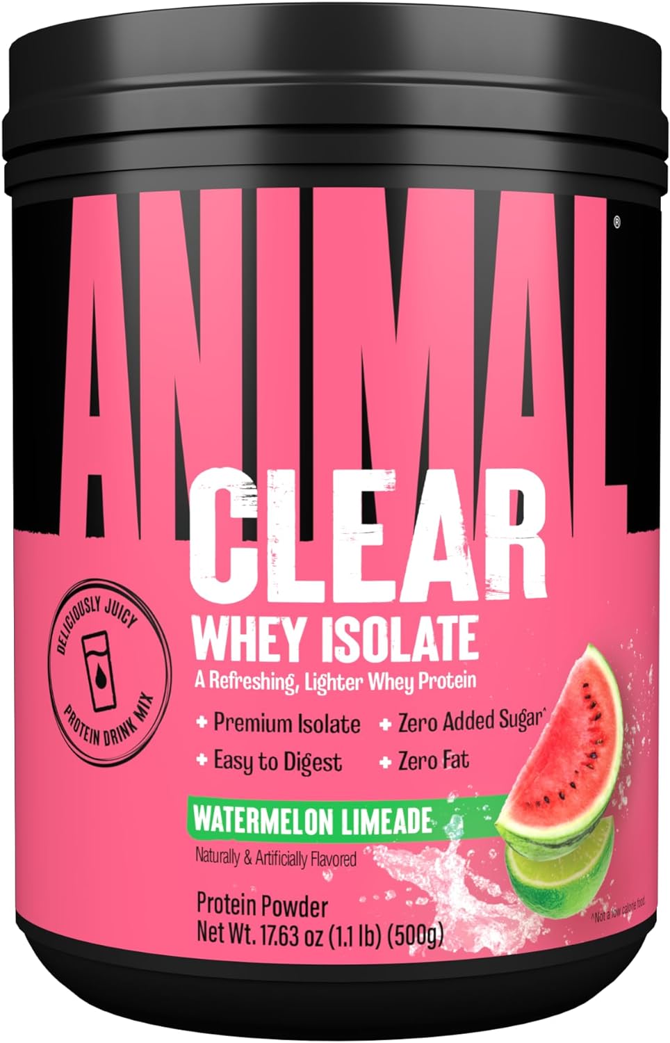 Clear Whey Isolate Protein Powder -, 5g BCAA, Deliciously Juicy, Refreshing Anytime Drink for Men and Women, Watermelon Limeade 500g (20 Servings)