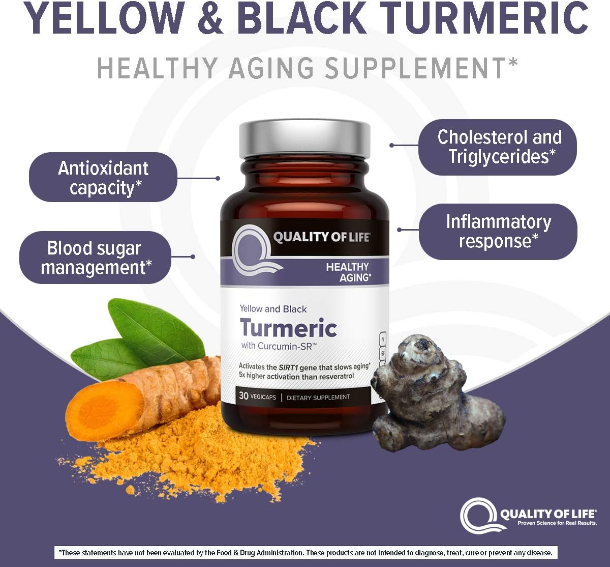 Powerful Anti Aging and Immune Support Supplement –  Complete Curcumin Turmeric Product - 30 vegicaps