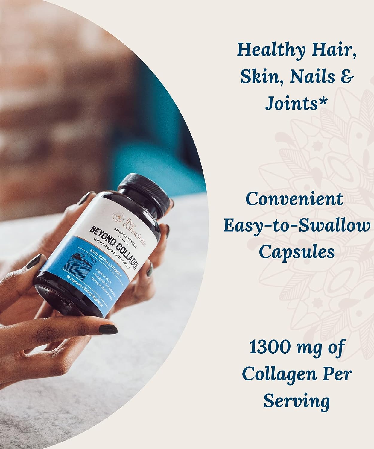 Live Conscious Beyond Collagen Multi Collagen Capsules - 90 capsules