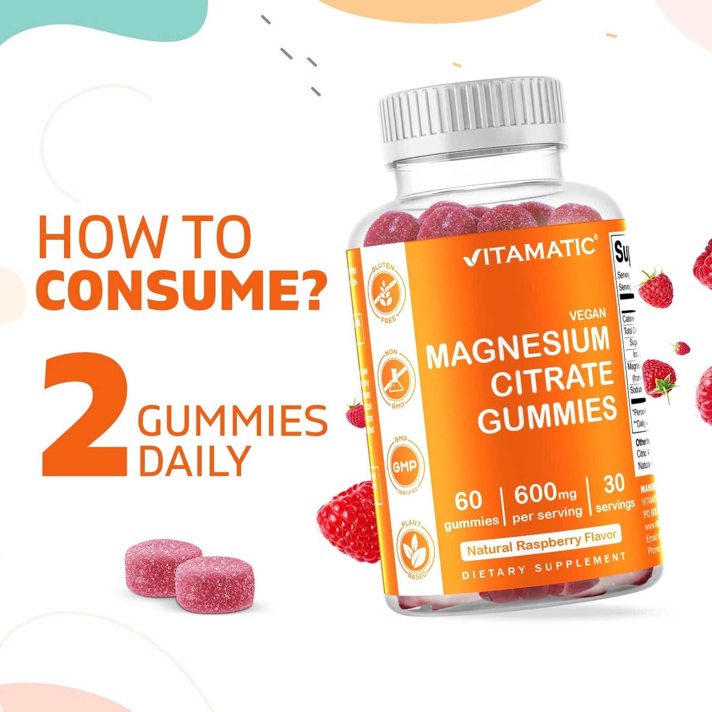 Vitamatic Magnesium Citrate 60 Gummies